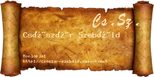 Császár Szebáld névjegykártya